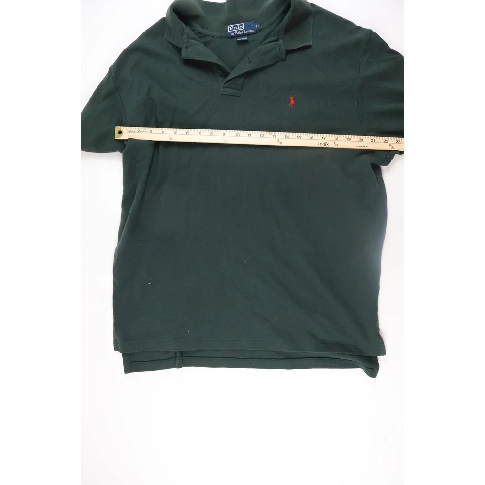 Polo Ralph Lauren Vintage Polo Shirt Short Sleeve Green Solid XL Excellent